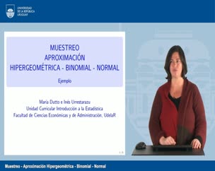 Muestreo - Aproximación Hipergeométrica - Binomial - Normal