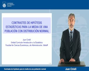 Contraste de hipótesis para la media de una población normal