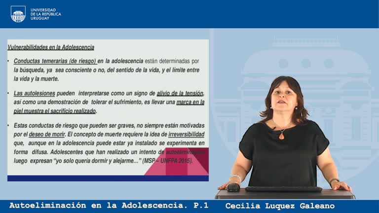 Intento de Autoeliminación en la Adolescencia Parte 1