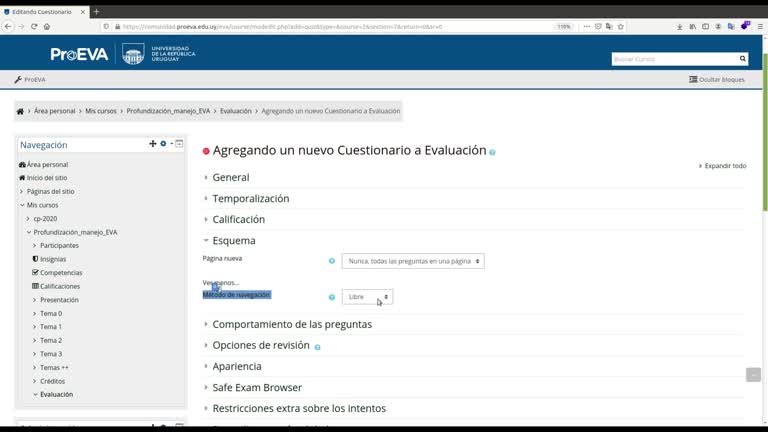 ¿Cómo se crea y configura un Cuestionario? 