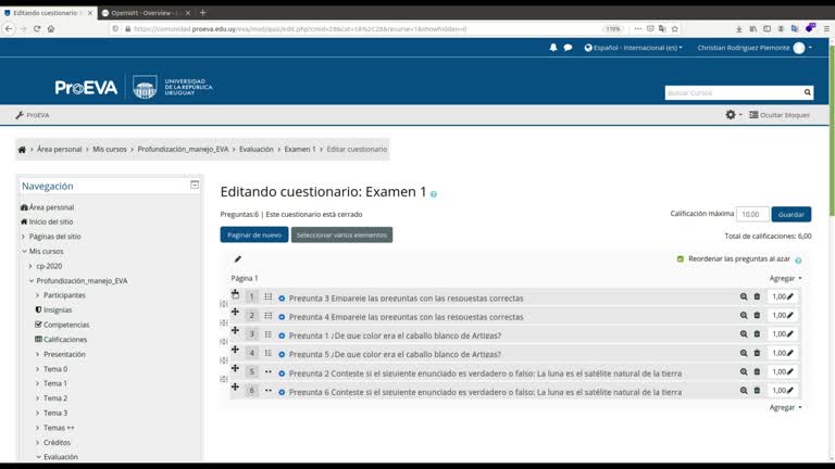 Agregar preguntas al examen : ¿Cómo asocio un banco de preguntas al cuestionario?